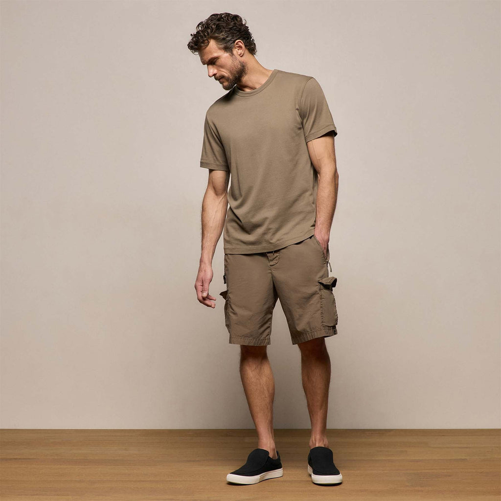 Sweat ras du cou brossé - Vert olive clair