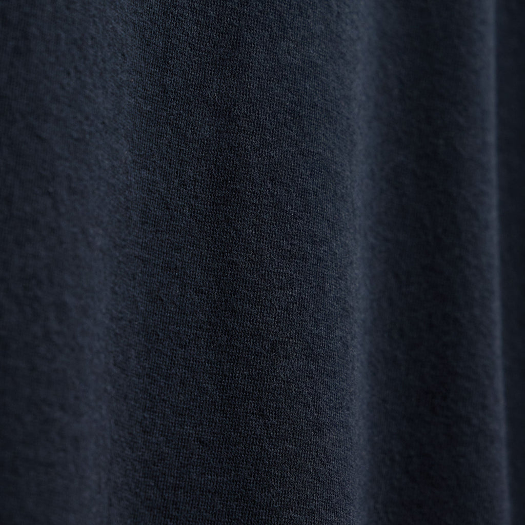 T-shirt à manches courtes en cachemire de coton - Bleu nuit