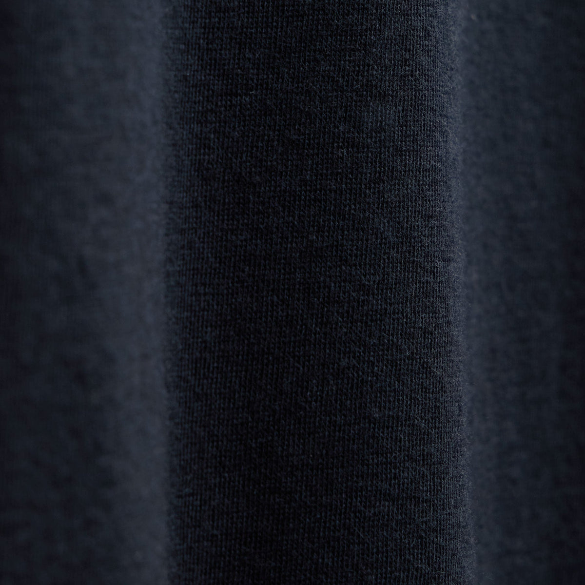 Coton Cachemire Polo Ouvert - Bleu Noir