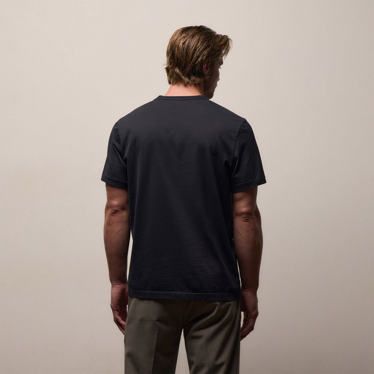 T-shirt ras-du-cou double épaisseur en jersey - Profond