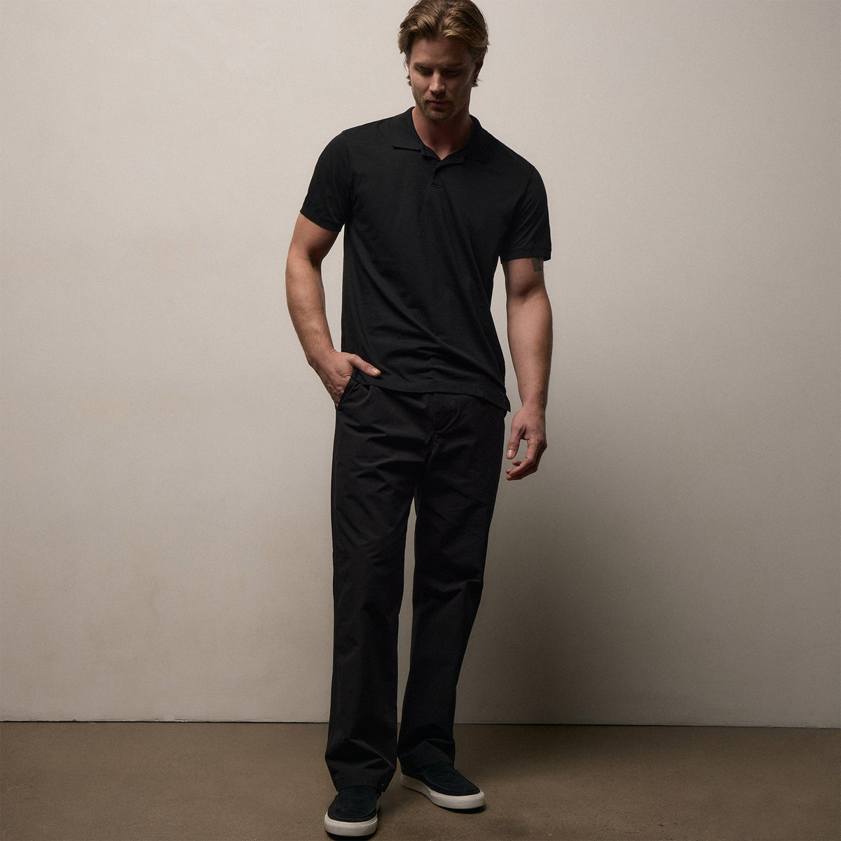 Polo en jersey - Noir
