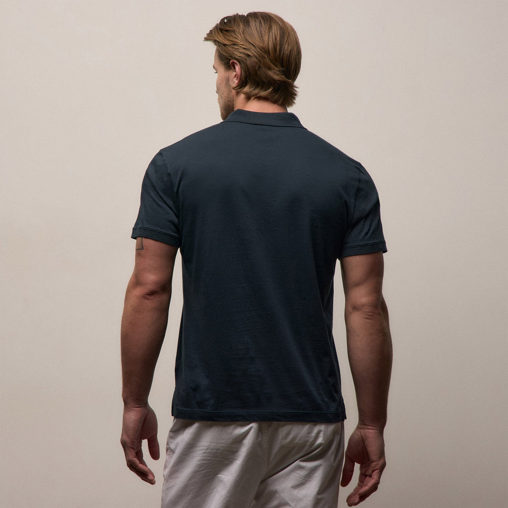 Polo en jersey - Bleu marine