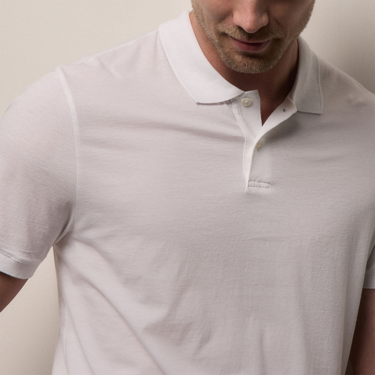Polo en jersey - Blanc
