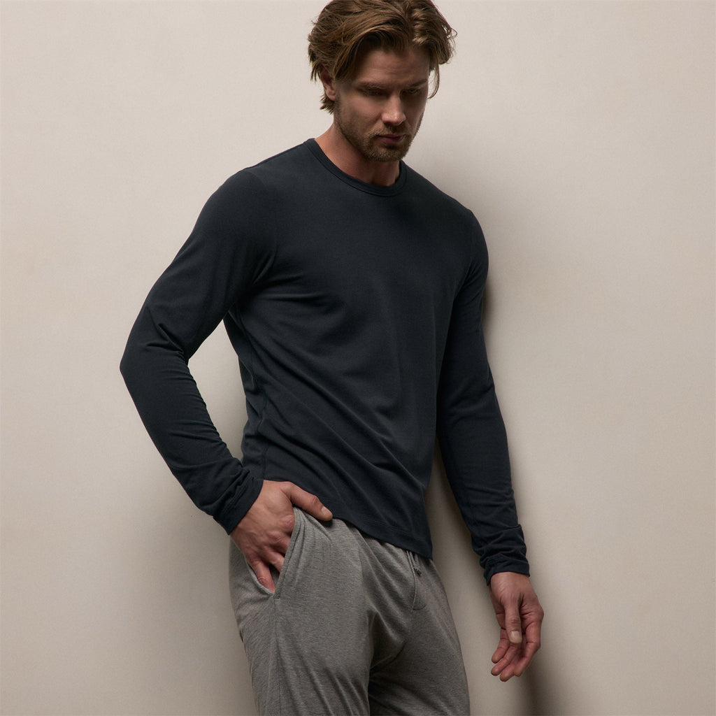 Haut de survêtement en jersey confortable - Bleu marine