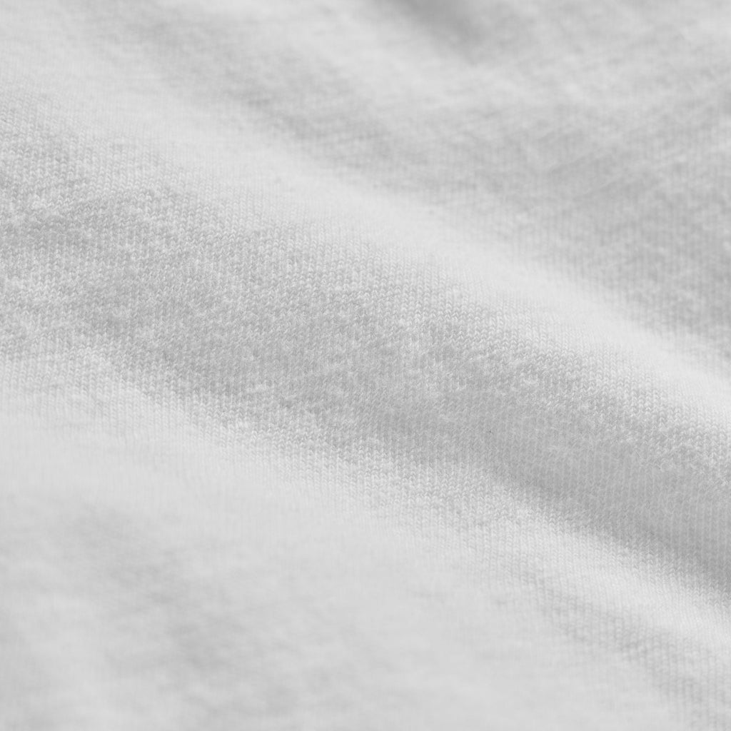 T-shirt col rond en jersey flammé à manches courtes - Blanc