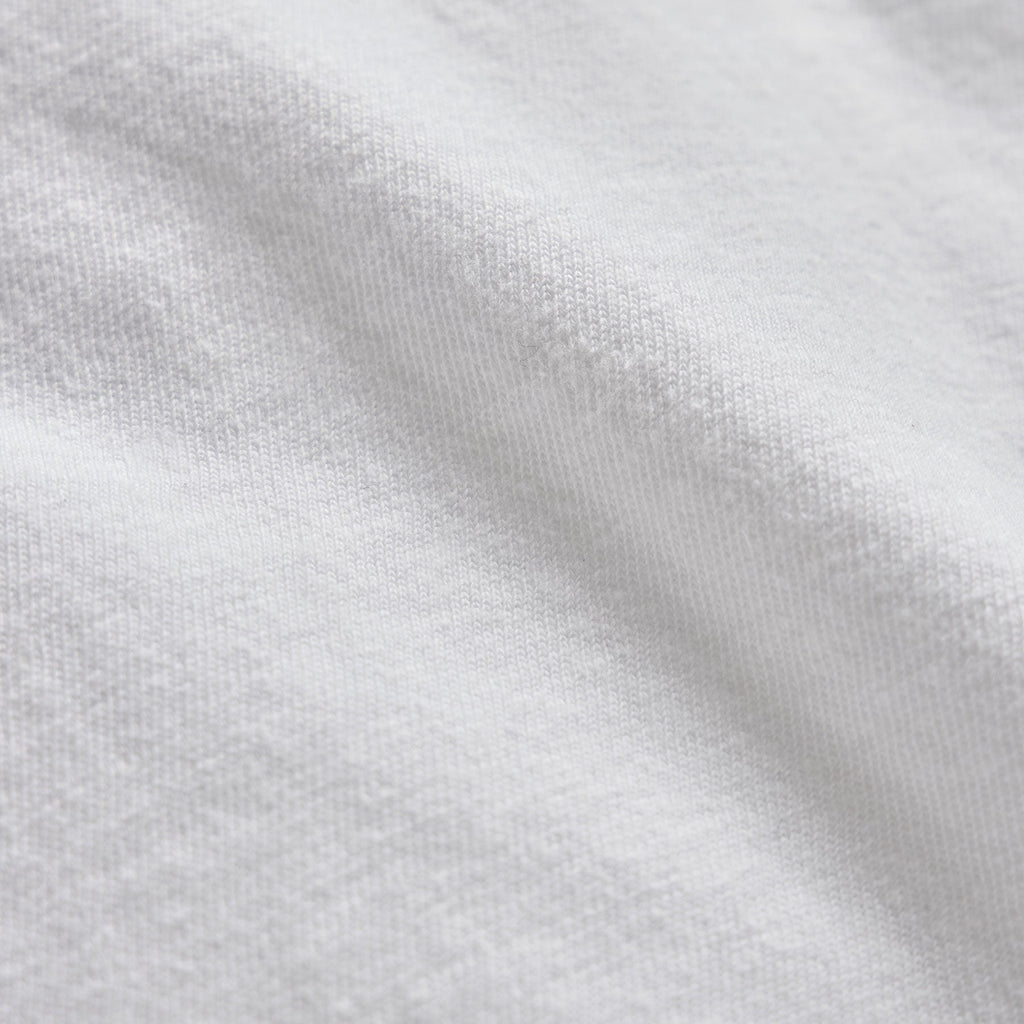 T-shirt ras du cou raglan à manches longues en jersey flammé - Blanc