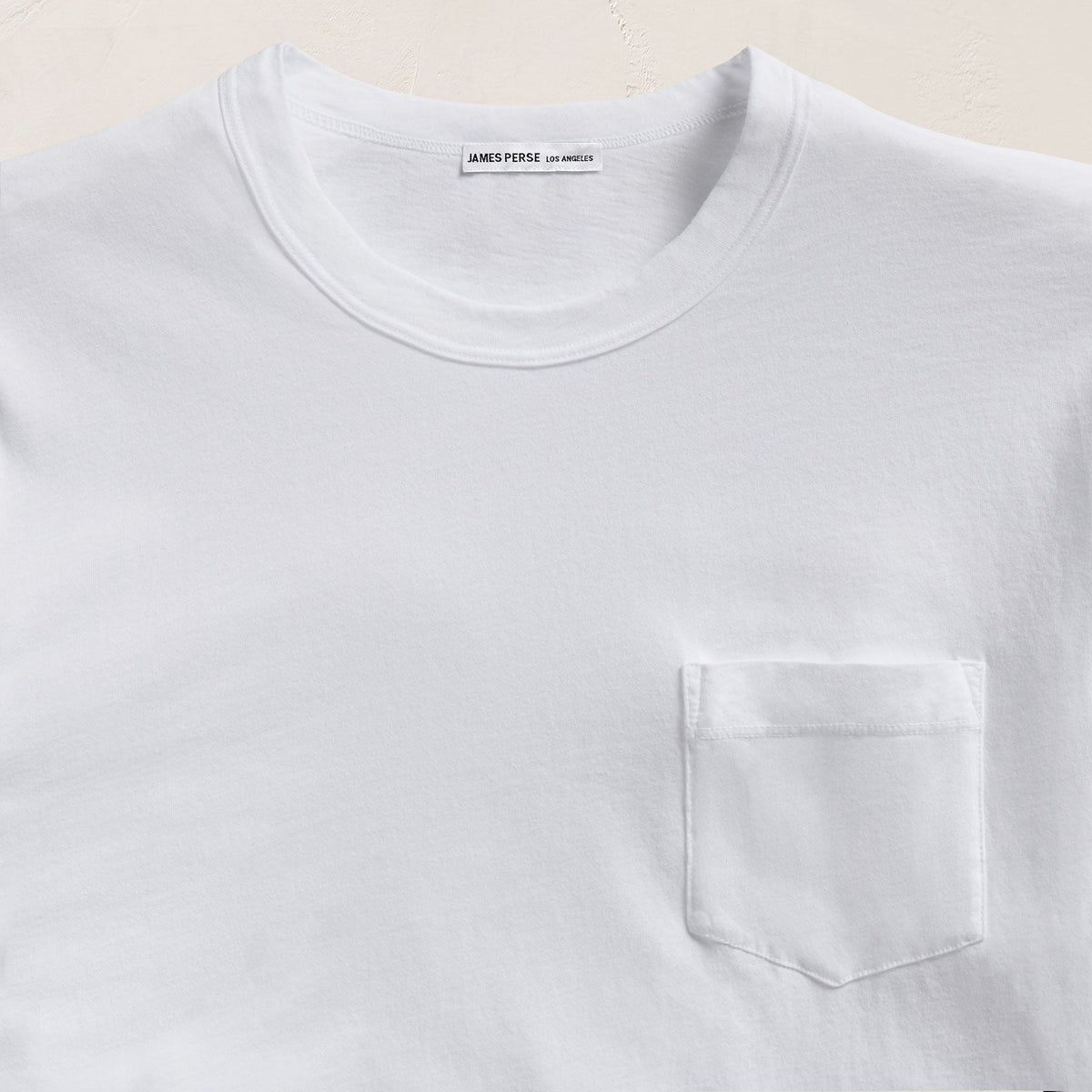 T-shirt léger en jersey à poche – Blanc