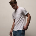 T-shirt léger en jersey à poche – Blanc