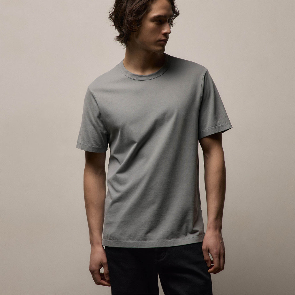 Jersey lourd de luxe col rond - Minerai
