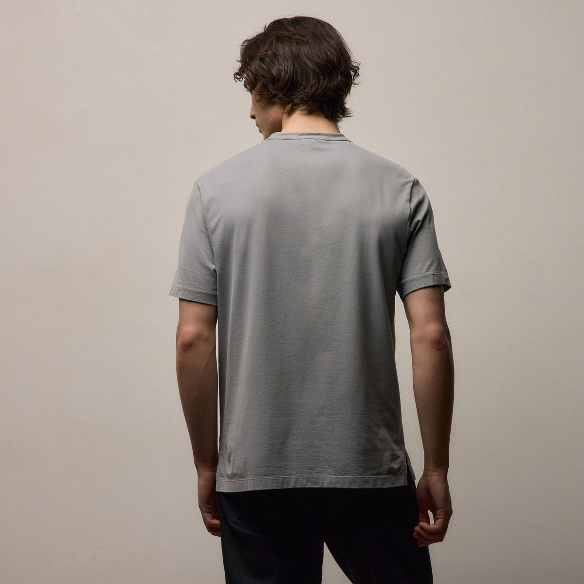 Jersey lourd de luxe col rond - Minerai