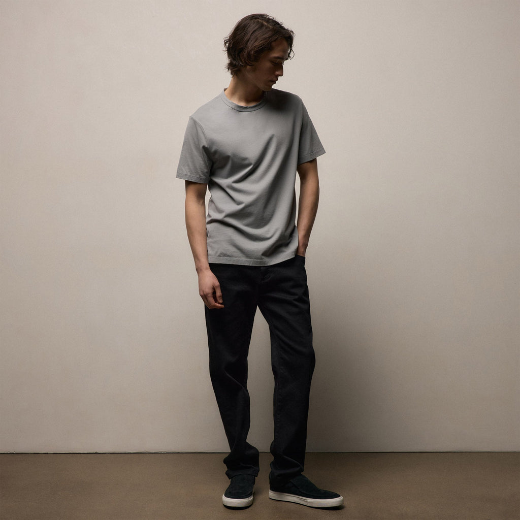 Jersey lourd de luxe col rond - Minerai