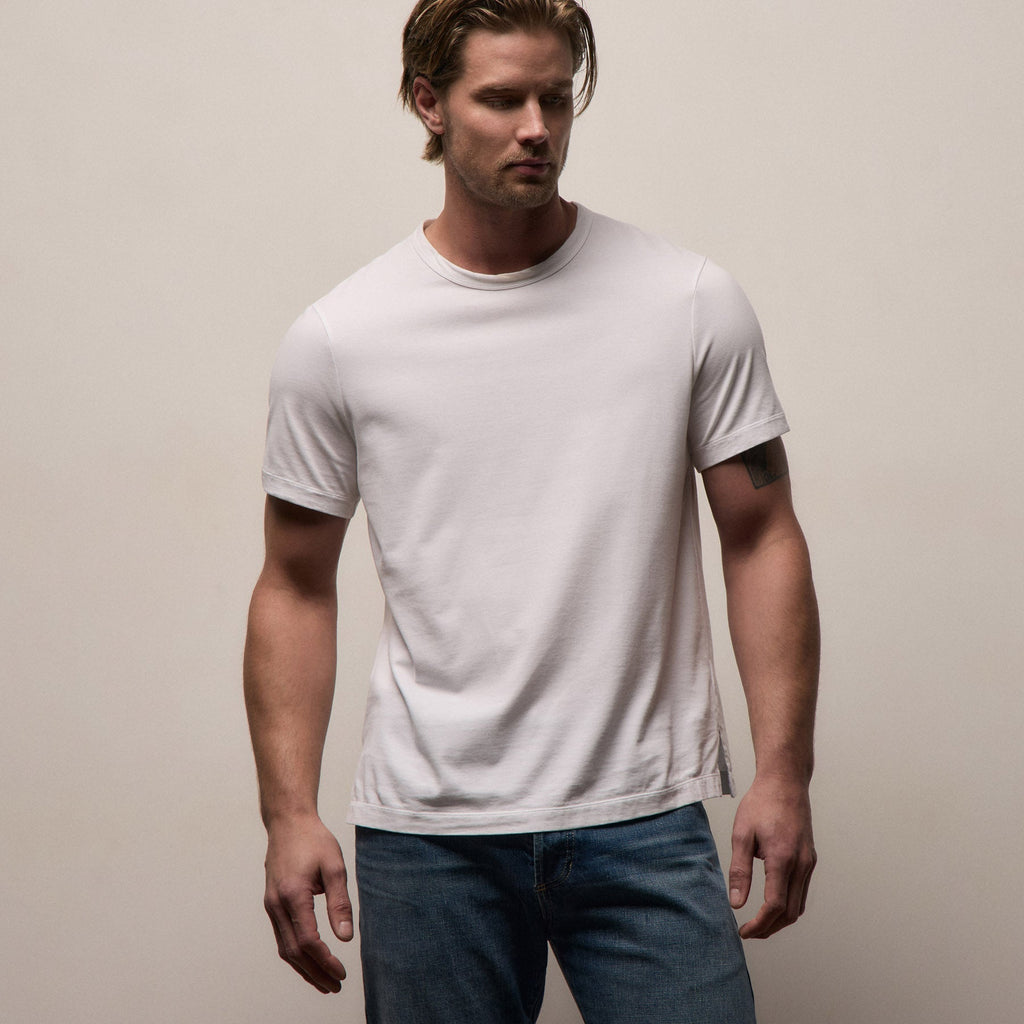 T-shirt col rond Heavy Luxe Jersey - Blanc