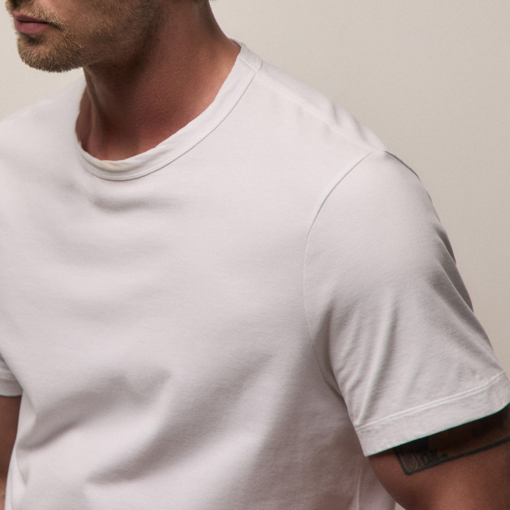 T-shirt col rond Heavy Luxe Jersey - Blanc