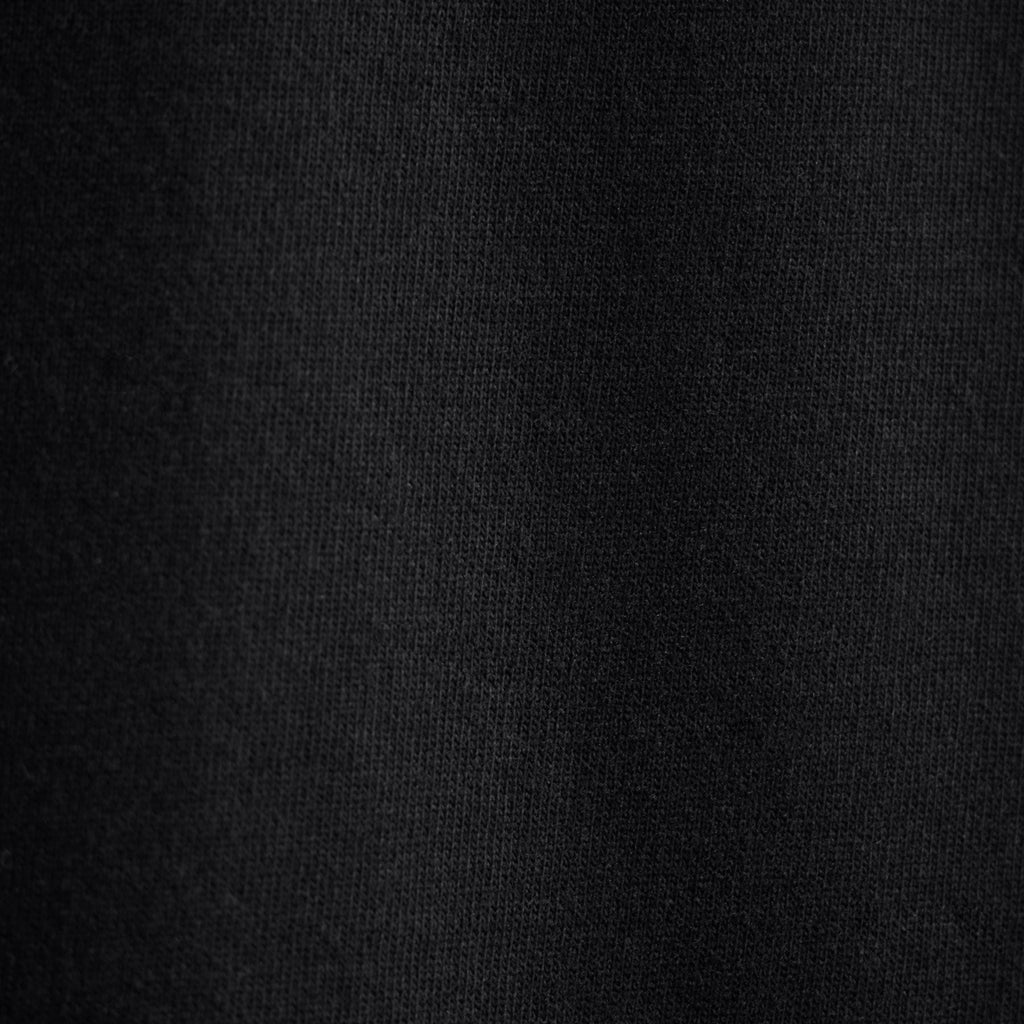 T-shirt surtaillé col rond en jersey de luxe épais - Noir