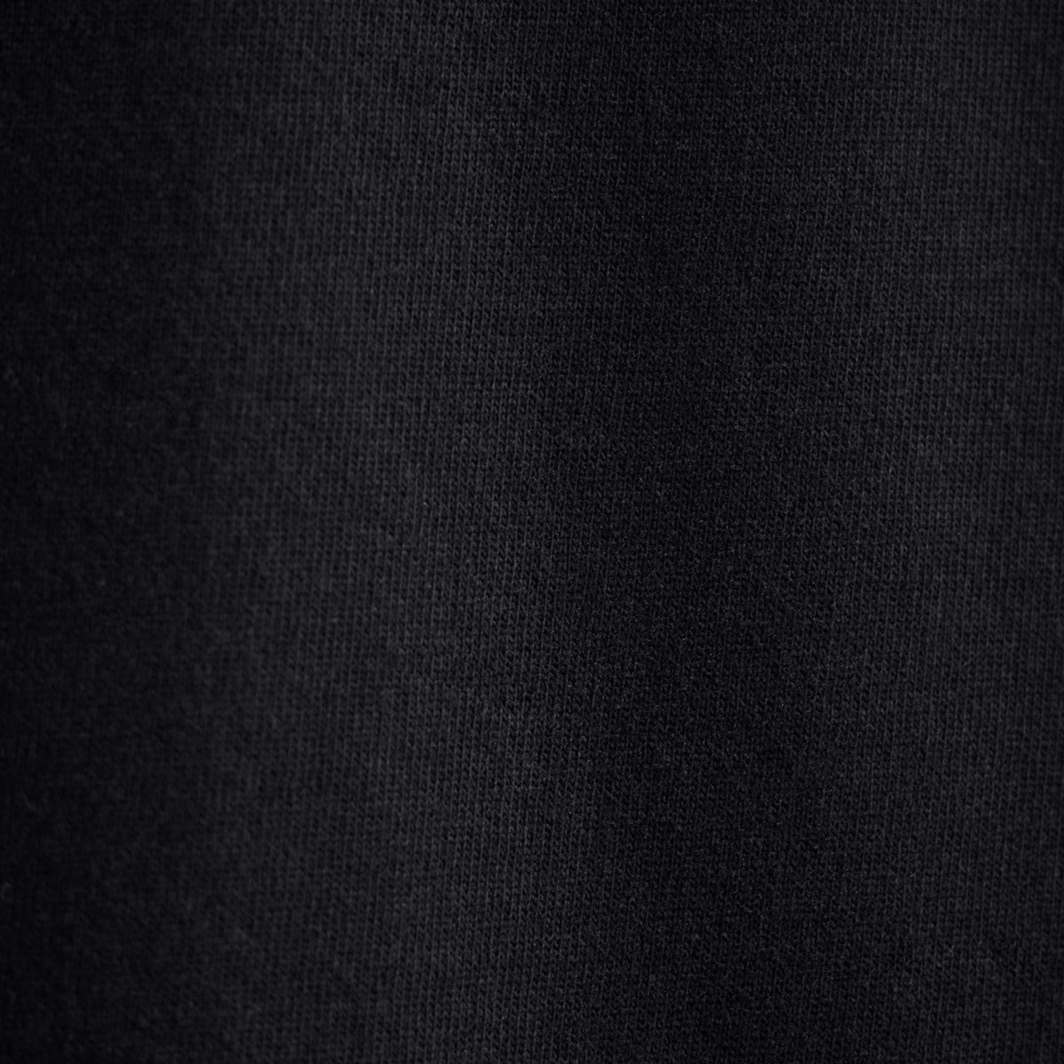 T-shirt surtaillé col rond en jersey de luxe épais - Noir