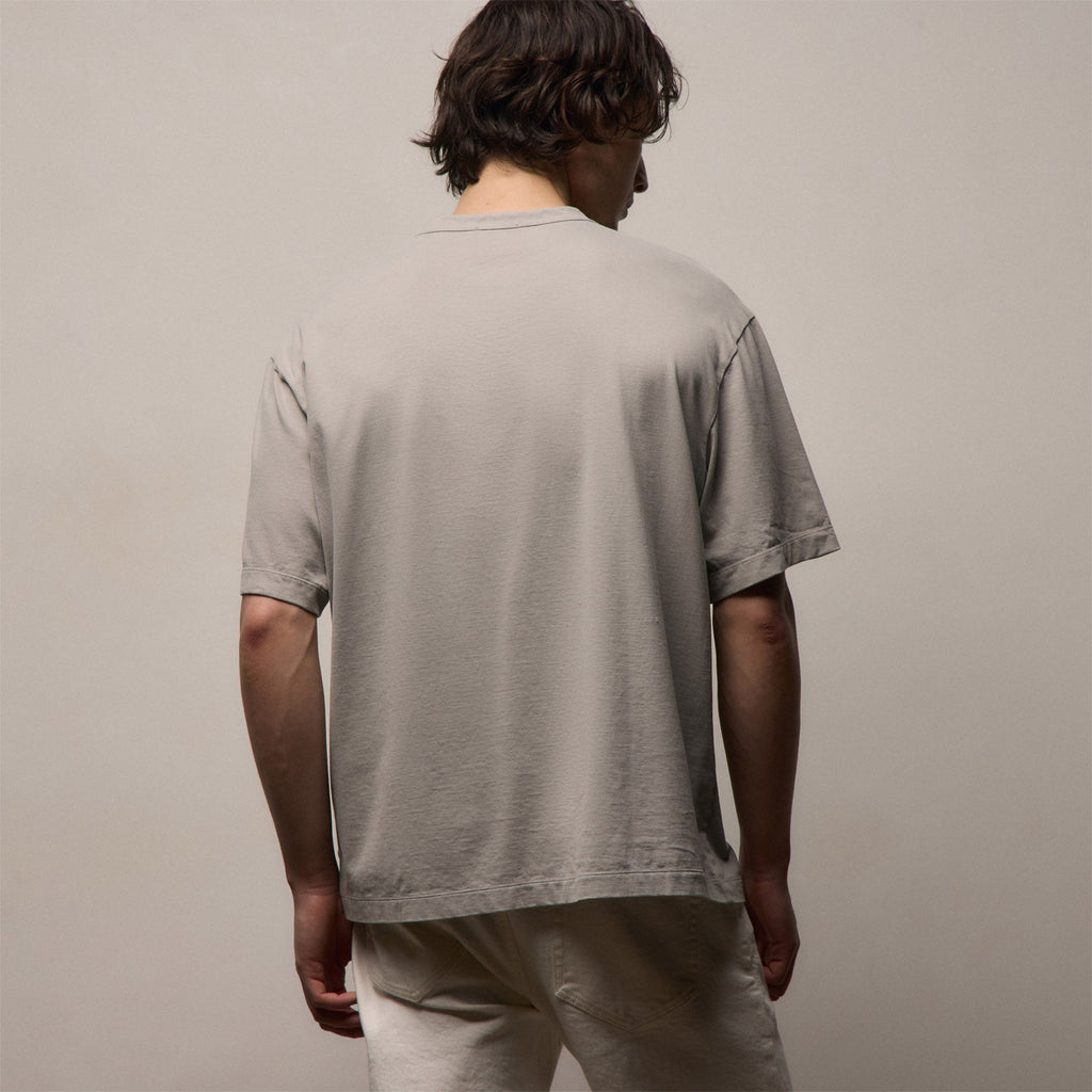 Pull ras du cou oversize en jersey lourd de luxe - Fog