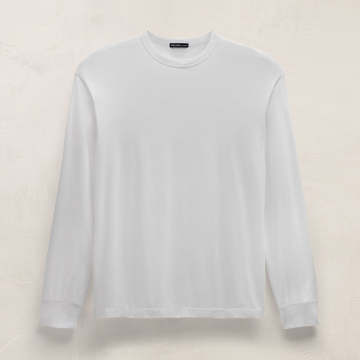 T-shirt oversize à manches longues en jersey de luxe épais - Blanc