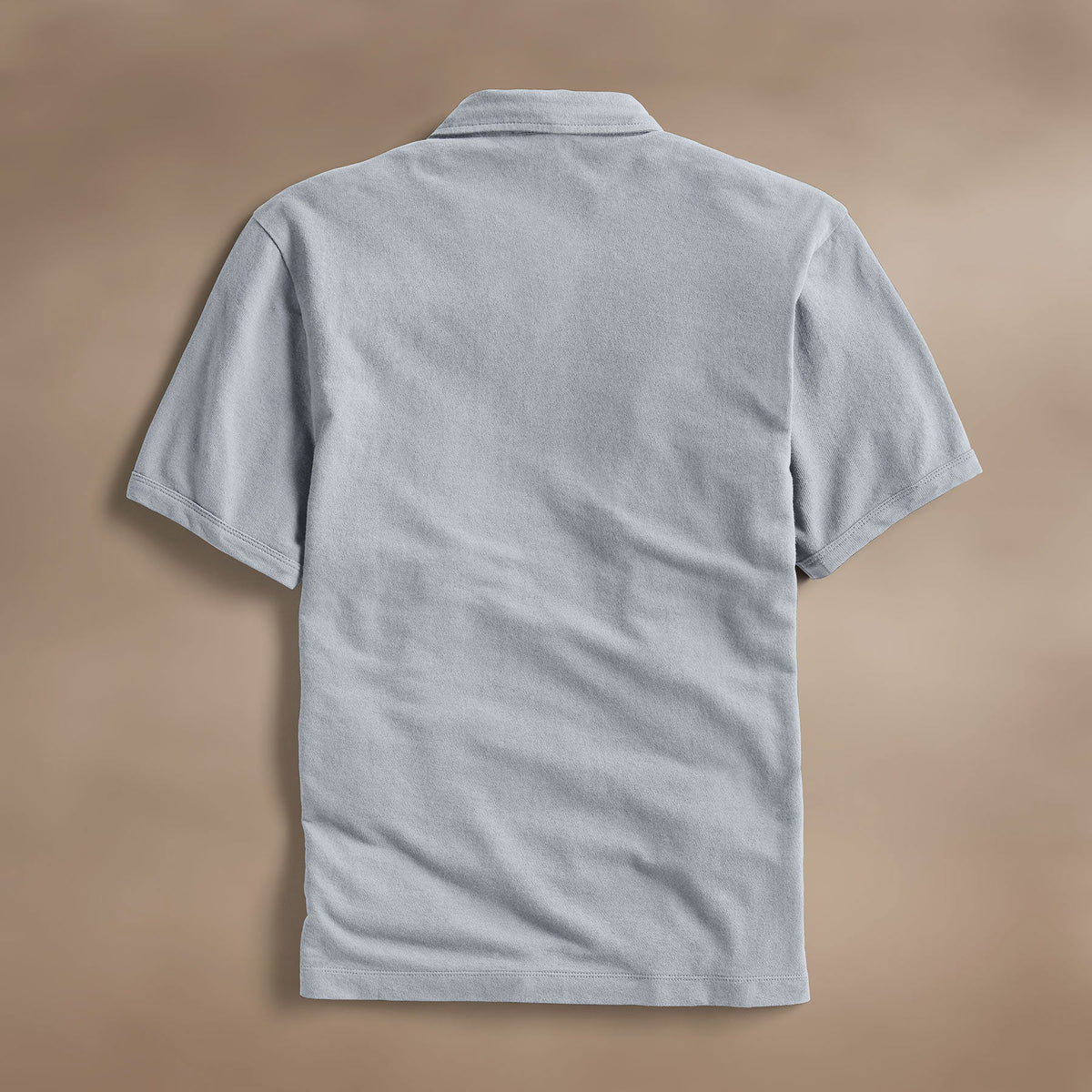 Polo brodé palmier - Gris Ciel/Magma