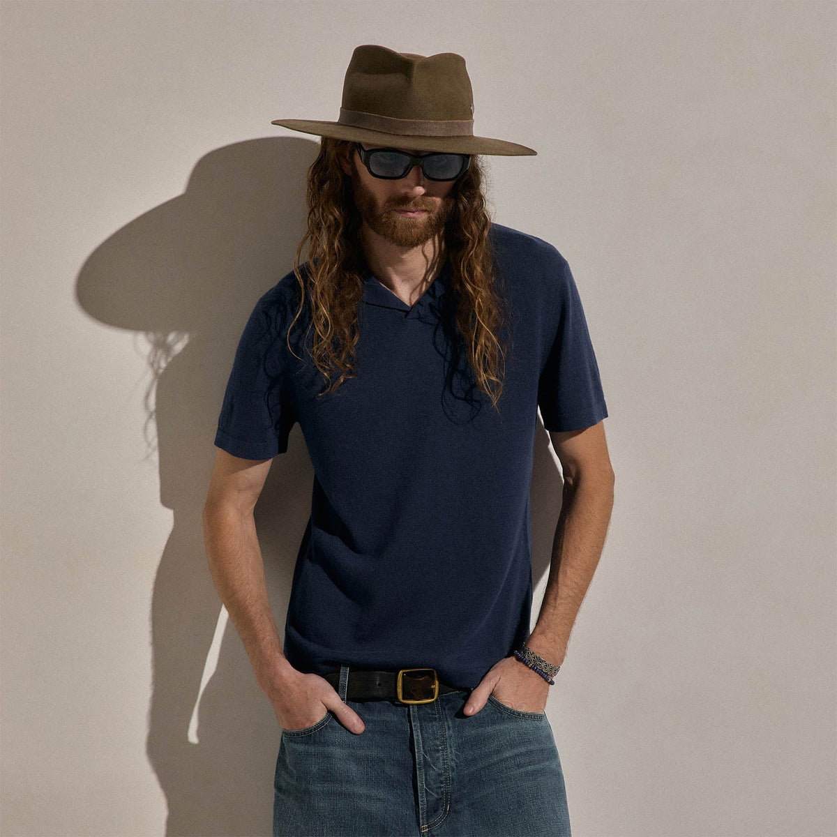 Polo en coton et cachemire