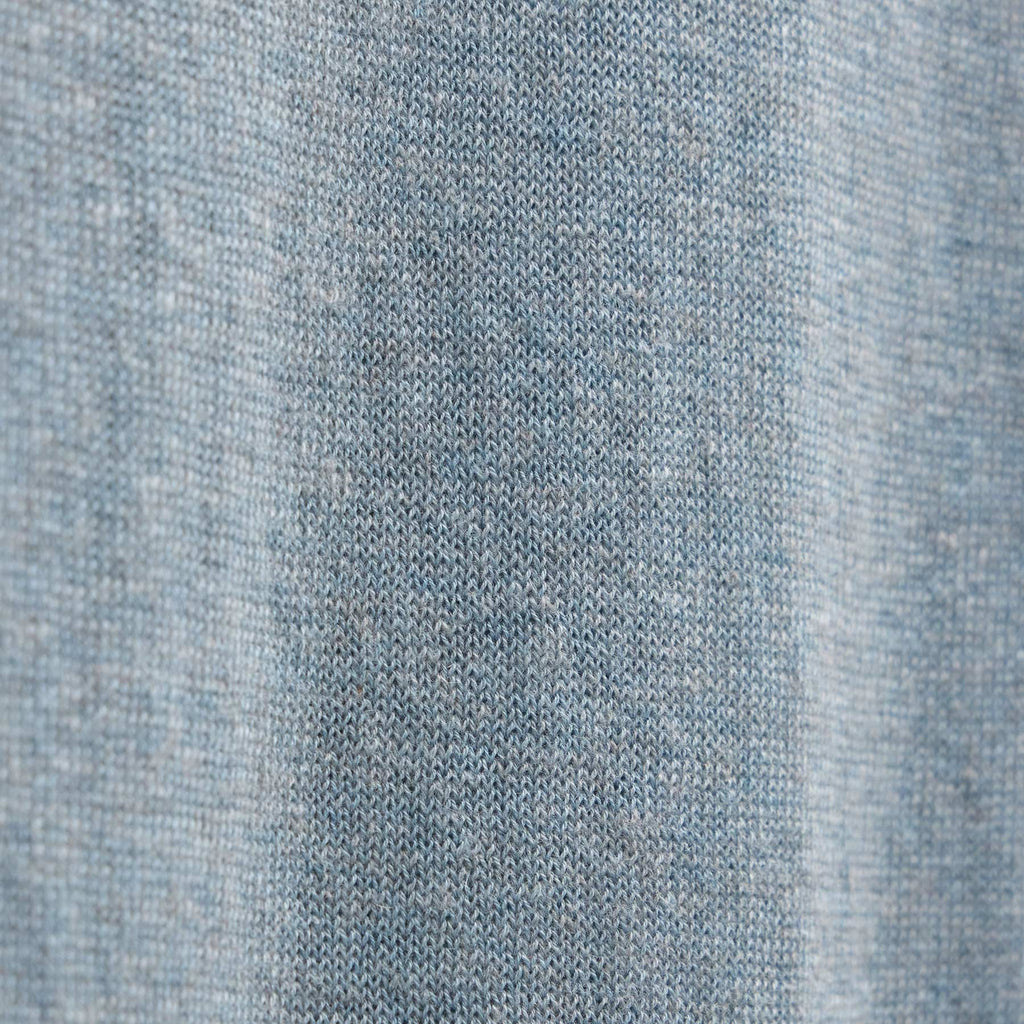 Polo coton cachemire - Bleu ciel