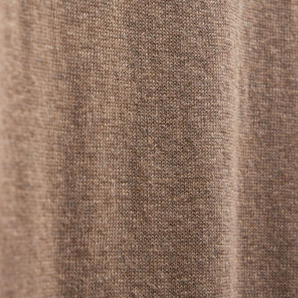 Polo coton cachemire - Marron chaud