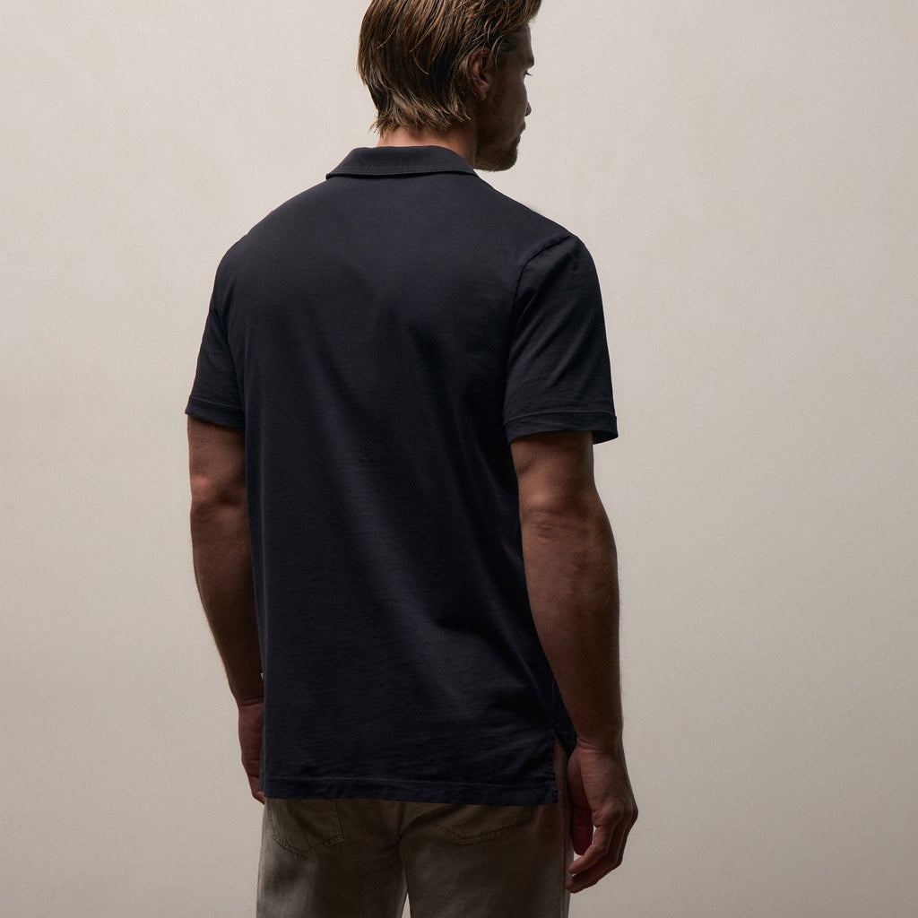 Polo en jersey suédé - Profond
