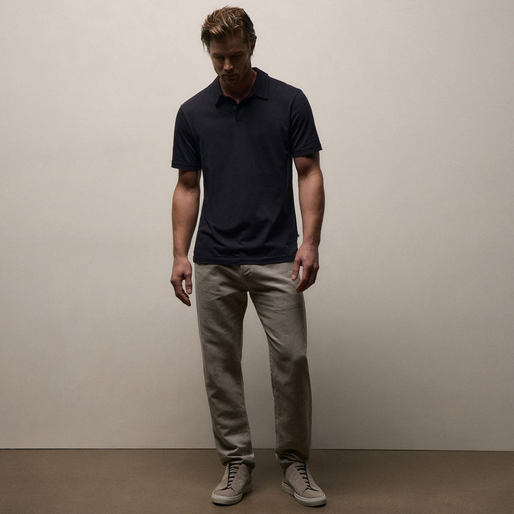 Polo en jersey suédé - Profond