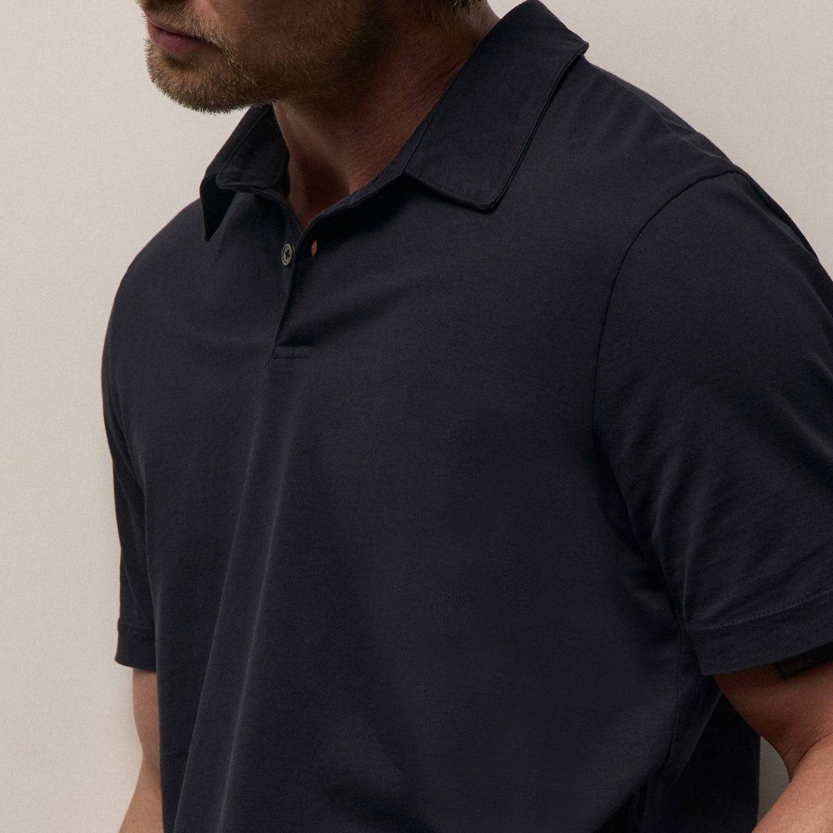 Polo en jersey suédé - Profond